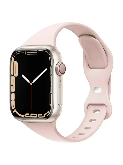 PEO Силиконовый ремешок Apple Watch Orange 12 40-41-S11-S10 42mm, розовый