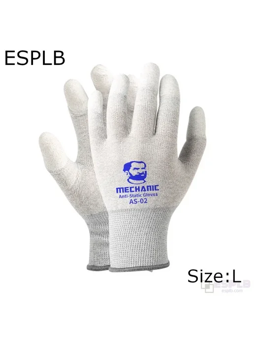 ESPLB ESPBL Антистатические перчатки из углеродного волокна M L L, белый