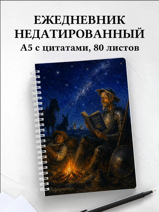 Ежедневник недатированный Дон Кихот с мотивирующими цитатами