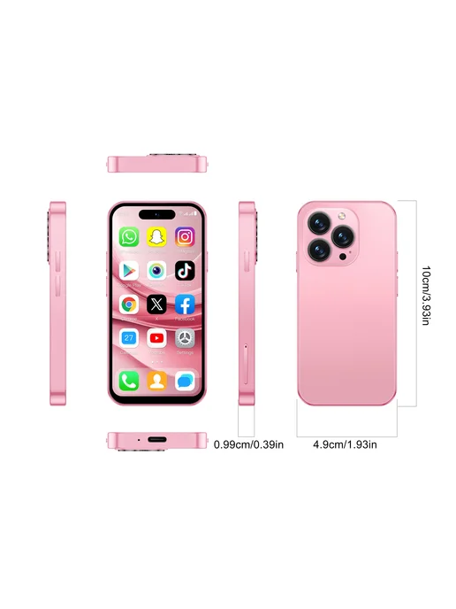 Смартфон ONEMYTH M17 Pro Mini 2/16 ГБ, бежевый, фото 3