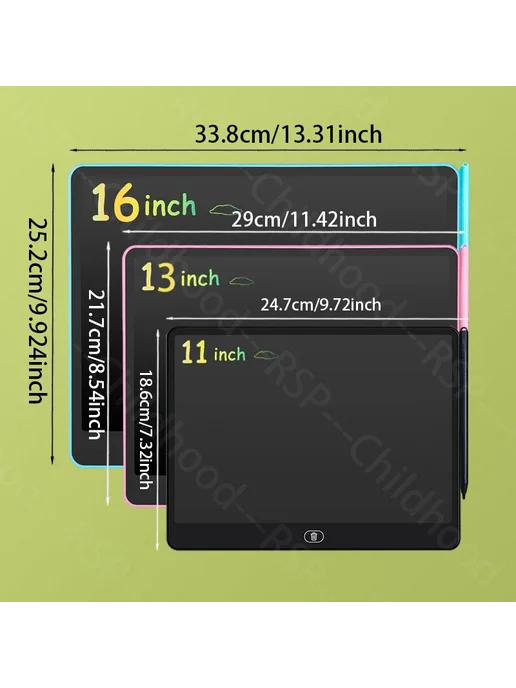 RSP Детский планшет для рисования 16 inch black, черный, фото 7
