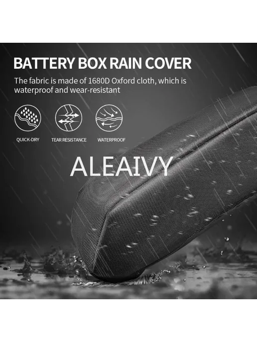 Нет бренда Aleaivy водонепроницаемая сумка для аккумулятора электровело, черный, фото 4