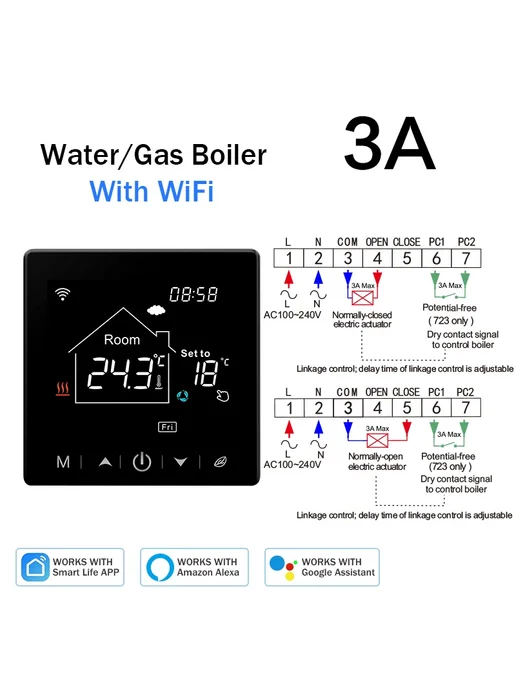 ecobuy well Умный термостат Rti-Tek для теплого пола 3A Gas boiler, вариант
