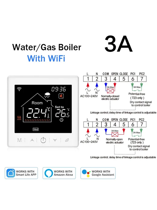 ecobuy well Умный термостат Rti-Tek для теплого пола R9W.723 White, 9 Вт