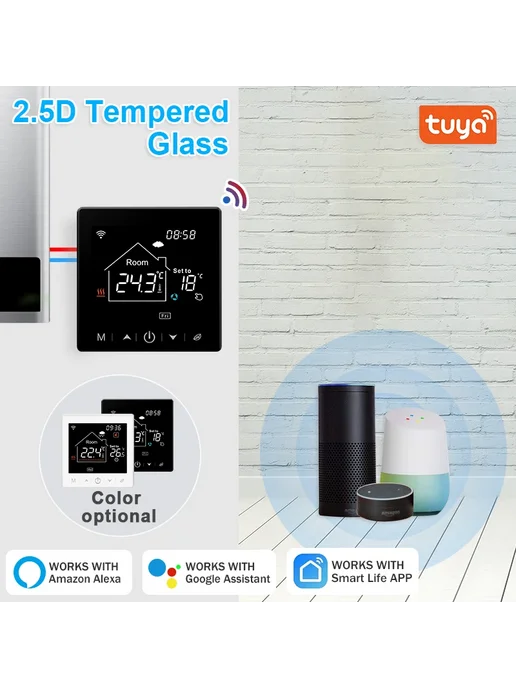 ecobuy well Умный термостат Rti-Tek для теплого пола R9W.723 White, 9 Вт, фото 4