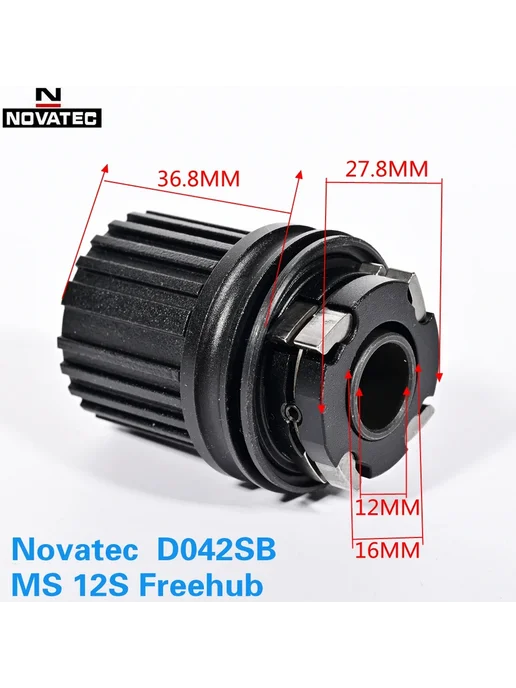 Nanlio Запчасти Для Велосипедных Втулок Novatec 12-скоростной Корп, черный, фото 4