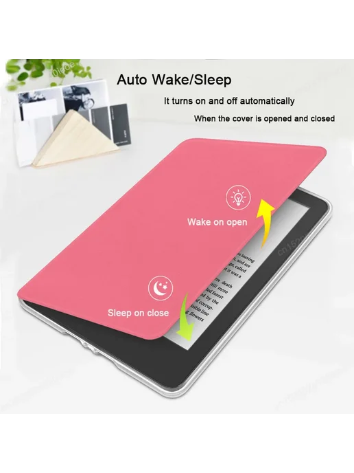 Greliana Акриловый чехол с ремешком для Kindle Paperwhite 2024 2022 2, розовый, фото 3