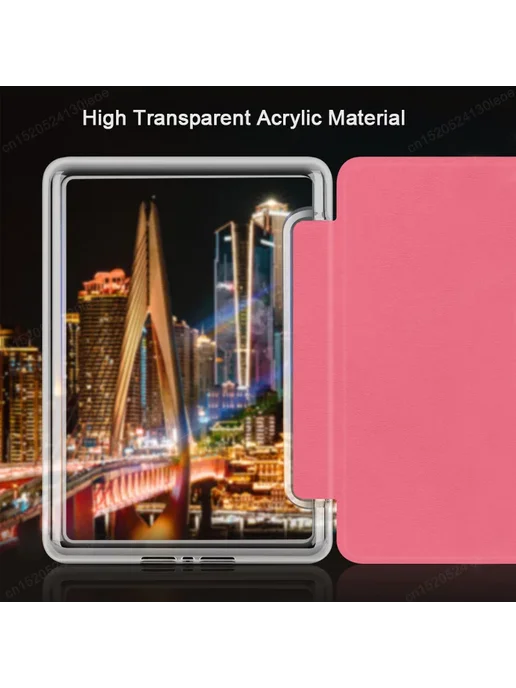 Greliana Акриловый чехол с ремешком для Kindle Paperwhite 2024 2022 2, розовый, фото 4