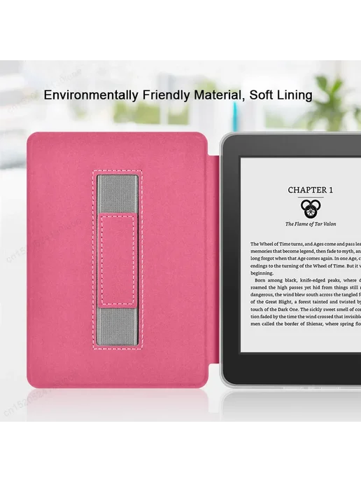 Greliana Акриловый чехол с ремешком для Kindle Paperwhite 2024 2022 2, розовый, фото 5