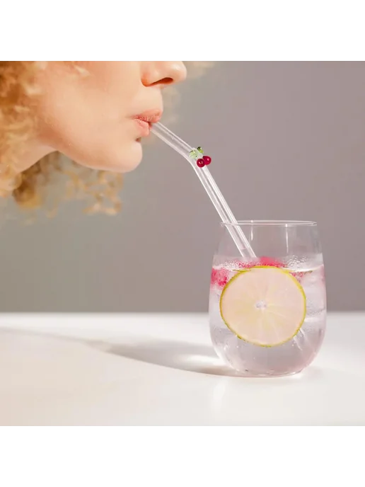 Нет бренда Многоразовые стеклянные трубочки 1 2 5 шт. 1 straw, 5 шт, фото 5