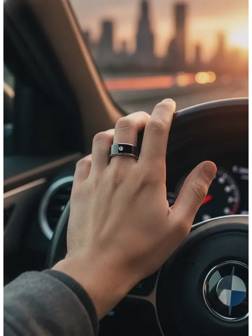 Умное кольцо NFC из титановой стали 9мм, титан, фото 8