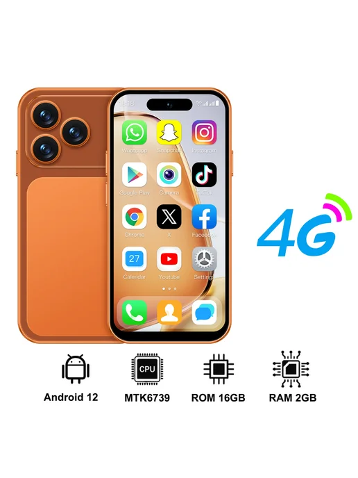 Смартфон SERVO S4 Pro 2 2/16 ГБ, оранжевый