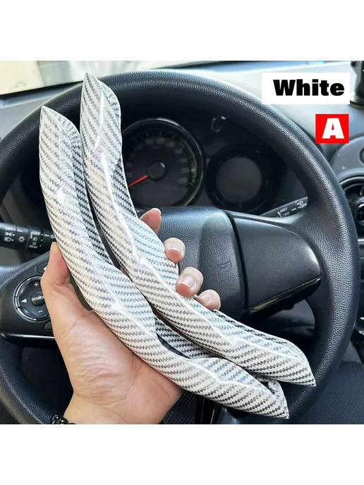 Нет бренда Силиконовые чехлы на руль из углеродного волокна 3PCS Red, 3 шт