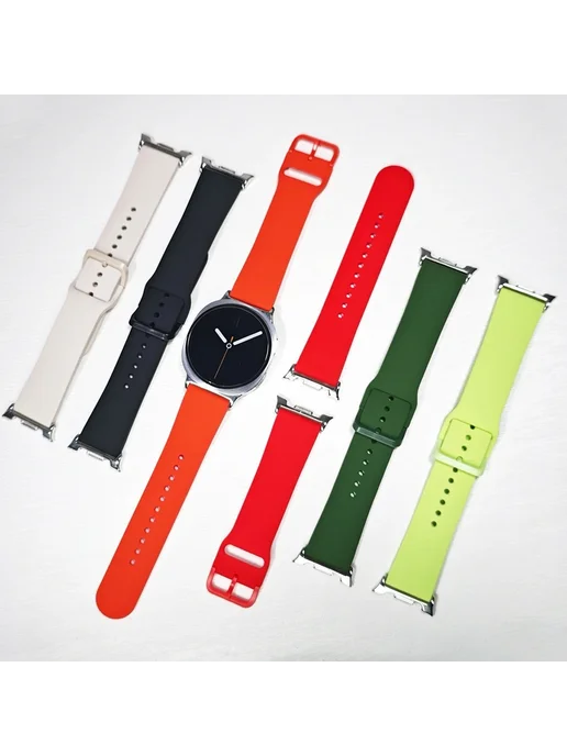 CAOWTAN Ремешок Samsung Galaxy watch 8 40mm Teal Silver, серебристый, фото 5