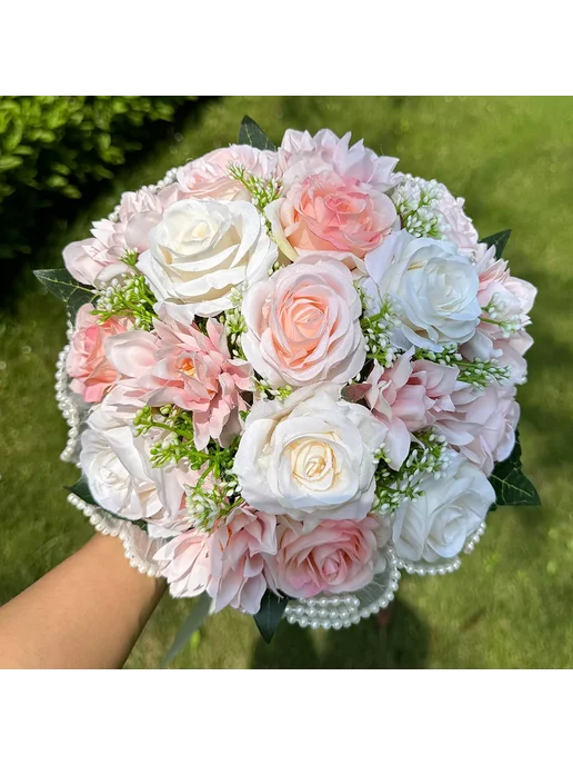Нет бренда Искусственные розы Pink, розовый, фото 2