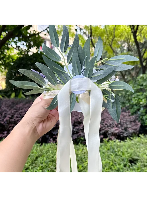 Нет бренда Искусственная роза White Rose ПОЛИЭСТЕР, белый, фото 3