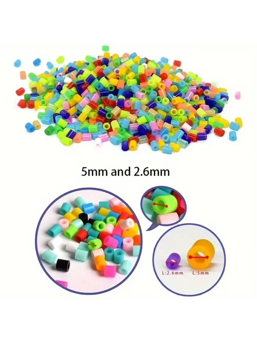 Нет бренда Набор бусин Perler Hama 2.6 мм 24 цвета 3D-пазлы 8, 24 цв., фото 6