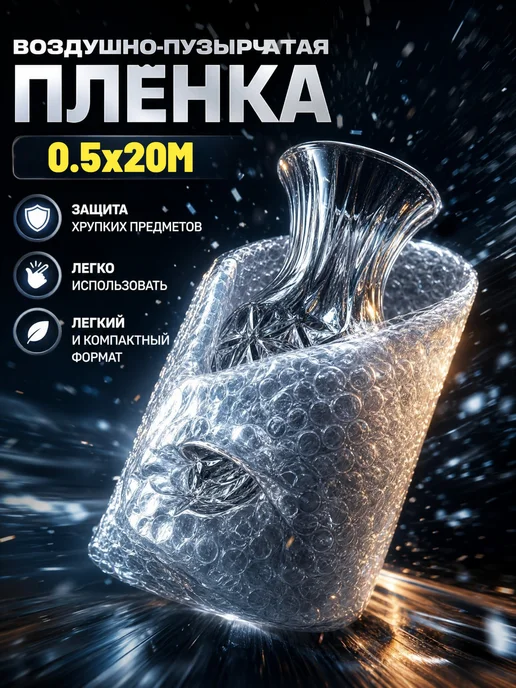Воздушно-пузырчатая плёнка 0.5х20м, 20 м, фото 8