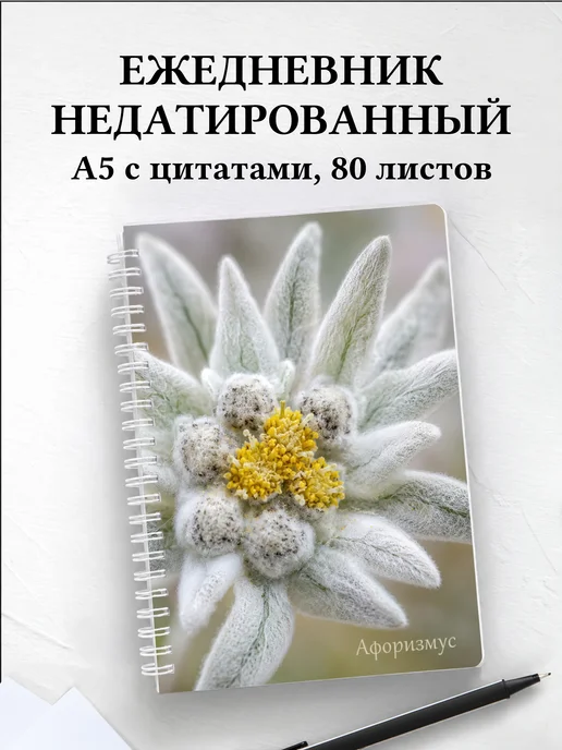 Ежедневник недатированный Эдельвейс с мотивирующими цитатами