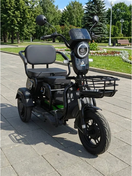 GT Электроскутер трицикл GT-EV3 48V 20Ah, черный, фото 4