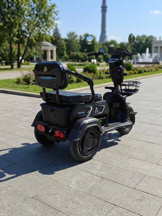 GT Электроскутер трицикл GT-EV3 48V 20Ah, черный, фото 7