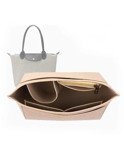 Нет бренда Войлочная Сумка-вкладыш для Longchamp Pink, бежевый