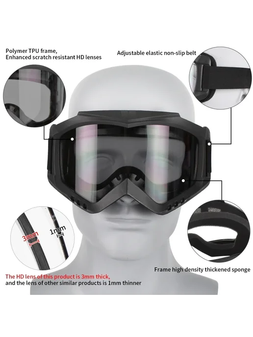 Мотоциклетные очки ZLang 3mm YL lens goggles, вариант, фото 5