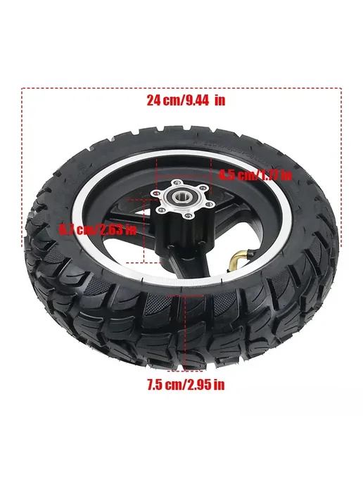 Нет бренда Внедорожные Бескамерные Шины 10x2.75-6.5 black, 10x2.75, фото 3