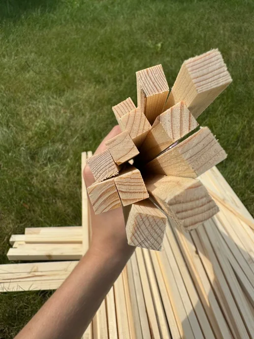 Рейка деревянная, 10х10х1000 мм, 10 шт, 10 шт, фото 5