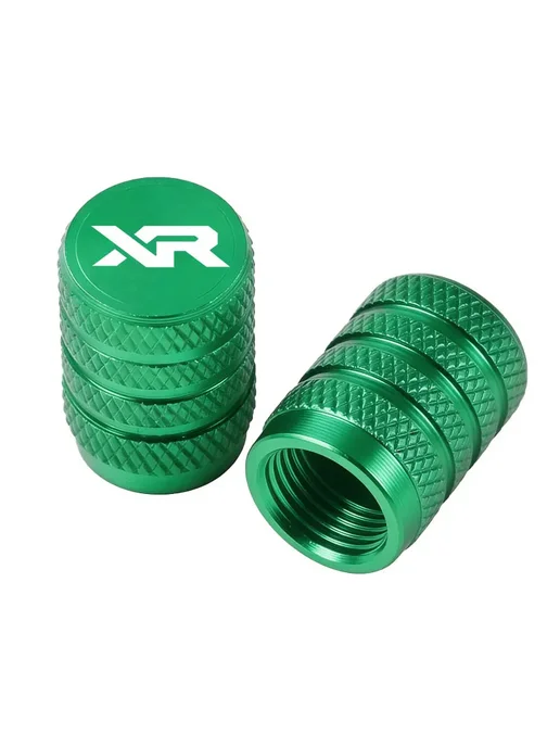 Нет бренда Колпачки ниппелей колес XR зеленые, 2 шт, 2 шт