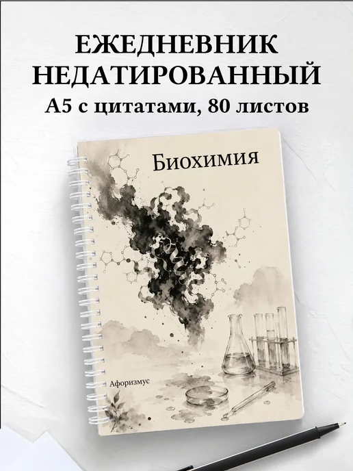 Ежедневник недатированный Биохимия с мотивирующими цитатами