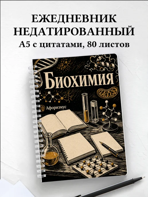 Ежедневник недатированный Биохимия с мотивирующими цитатами