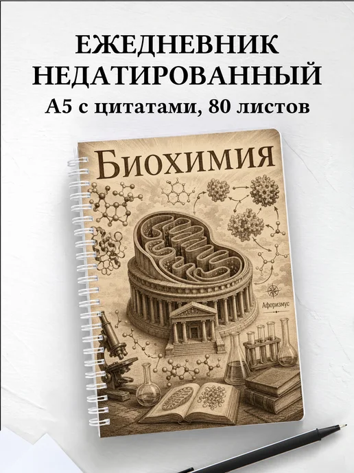 Ежедневник недатированный Биохимия с мотивирующими цитатами