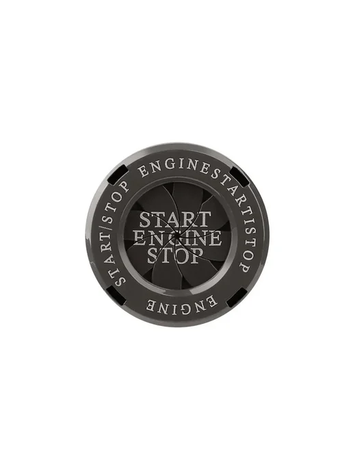 Нет бренда Вращающееся кольцо для кнопки Start Stop, Silver, серый