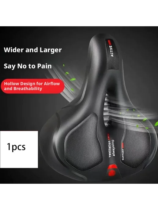 Нет бренда Велосипедное седло универсальное дышащее Red 1Pcs, 1 шт, фото 3