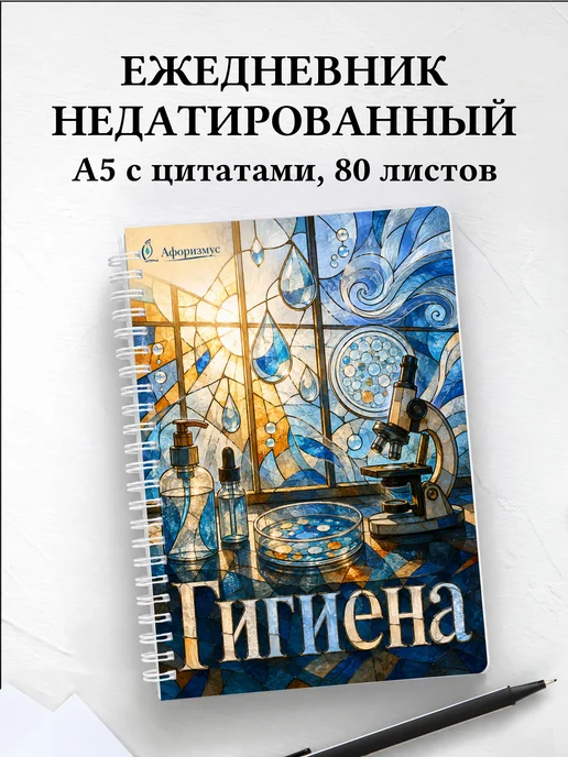 Ежедневник недатированный Гигиена с мотивирующими цитатами