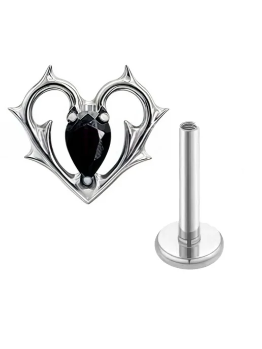 Нет бренда Labret Lip Piercing Jewelry Geometric 1.0x6mm Style-4 Face, 18 г