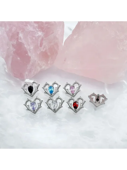 Нет бренда Labret Lip Piercing Jewelry Geometric 1.0x6mm Style-4 Face, 18 г, фото 4