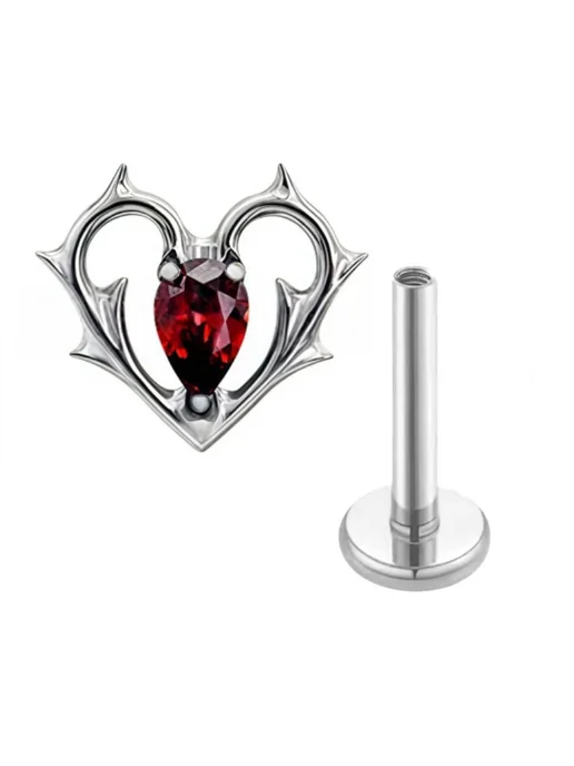 Нет бренда Labret Lip Piercing Jewelry Geometric 1.0x10mm Style-2 Face, 18 г