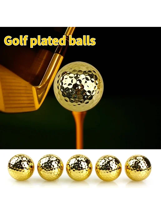 Нет бренда Золотые тренировочные мячи для гольфа golden, золотой, фото 7