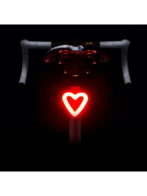 Нет бренда USB-перезаряжаемый задний фонарь для велосипеда Love, USB-перезаряжаемый фонарь для велосипеда, фото 2