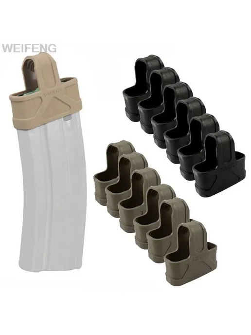 Нет бренда Резиновые кобуры для магазина 5.56 мм M4 6pcs tan, 6 шт, фото 2