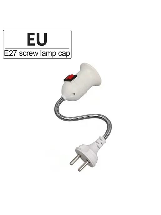 ctzsoop Лампа-основа E27 с выключателем B EU, белый