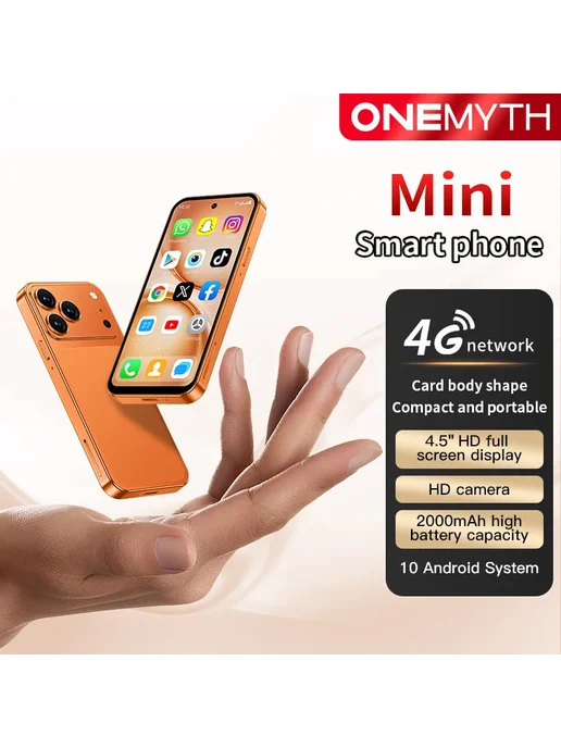 Смартфон ONEMYTH A19 Pro Mini 2/16 ГБ, черный, фото 3