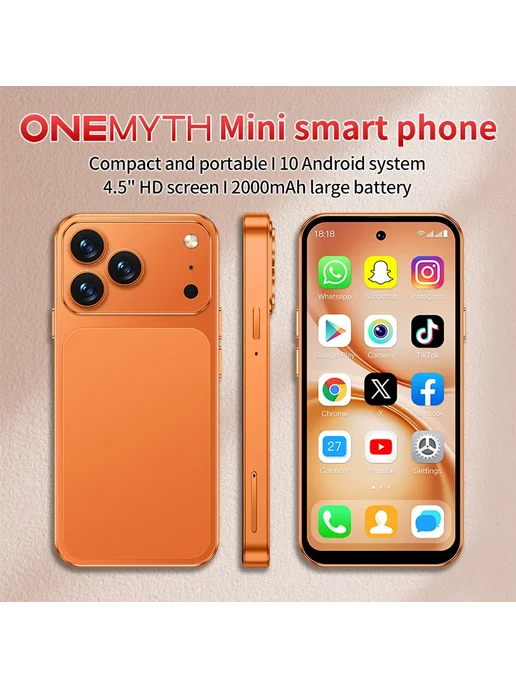 Смартфон ONEMYTH A19 Pro Mini 2/16 ГБ, черный, фото 6