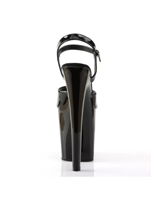 PLEASER Туфли стрипы тройки лаковые, черный, фото 4