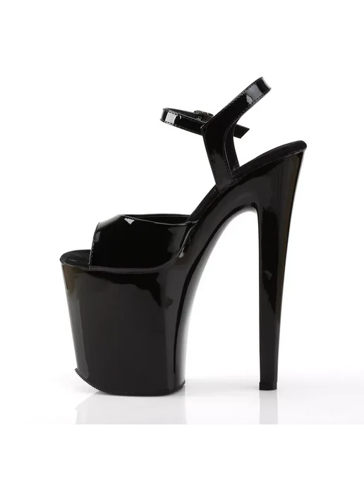 PLEASER Туфли стрипы тройки лаковые, черный, фото 5