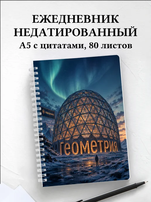 Ежедневник недатированный Геометрия с мотивирующими цитатами