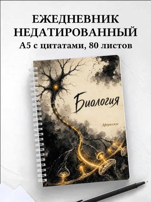 Ежедневник недатированный Биология с мотивирующими цитатами