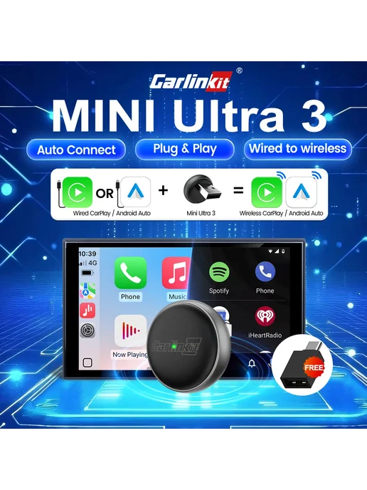 Carlinkit CarPlay адаптер Mini Ultra 3, вариант, фото 2